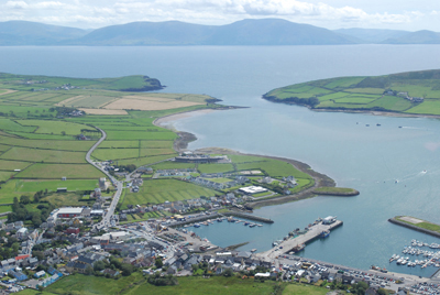 Aerial shot of Dingle