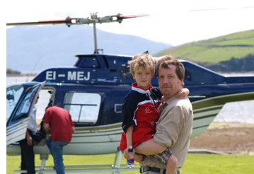 Conor and Sean with Helicopter