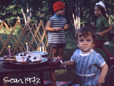 Sean eating cake