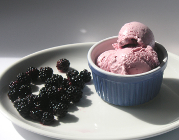 Blackberry Ice Cream Plate
