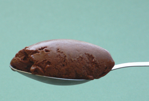 Chocolate Sorbet on Spoon