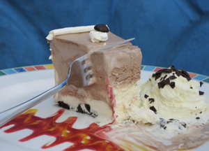 Eating Ice Cream Cake