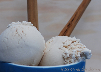 Cinnamon Latte Ice Cream Closeup