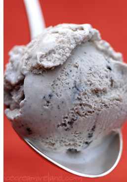 Cookies Ice Cream on a spoon