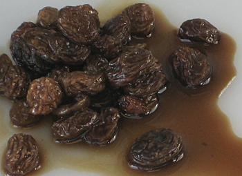 Raisins soaked in rum