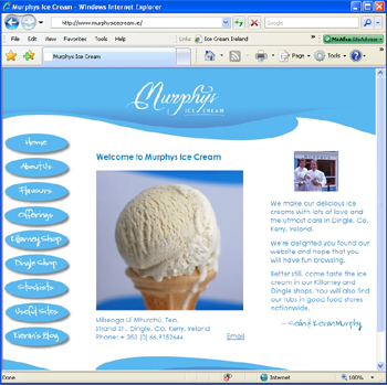 Murphys Ice Cream Website