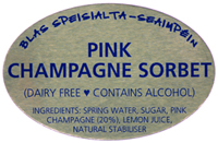 Pink Champagne Sorbet Label